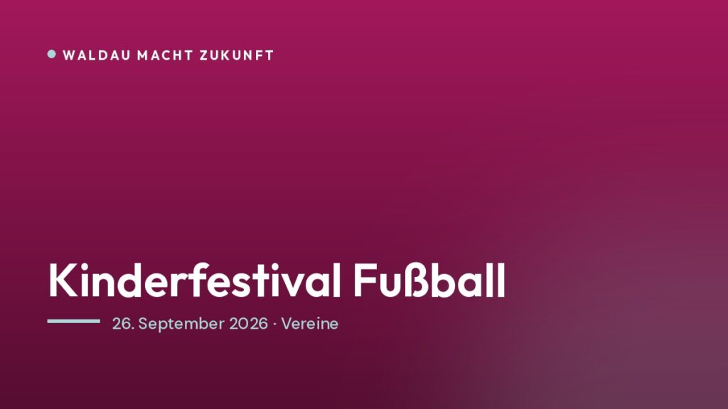 Titelbild: Kinderfestival Fußball