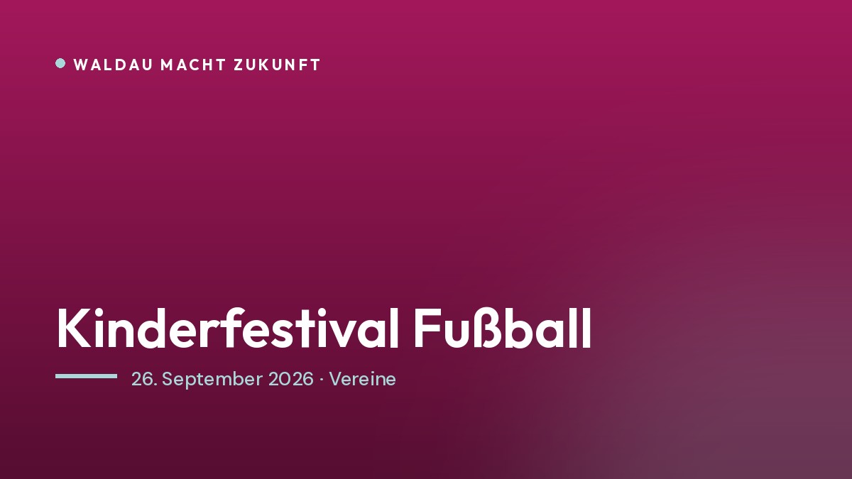 Titelbild: Kinderfestival Fußball