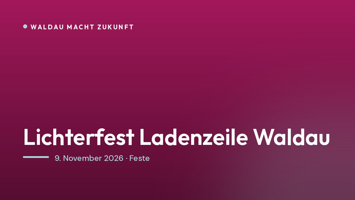 Titelbild: Lichterfest Ladenzeile Waldau
