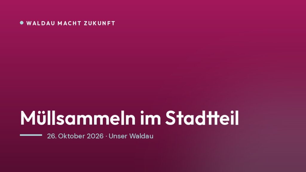 Titelbild: Müllsammeln im Stadtteil