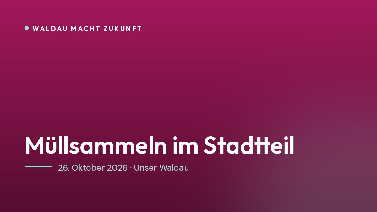 Titelbild: Müllsammeln im Stadtteil